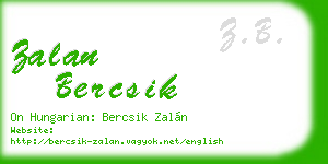 zalan bercsik business card